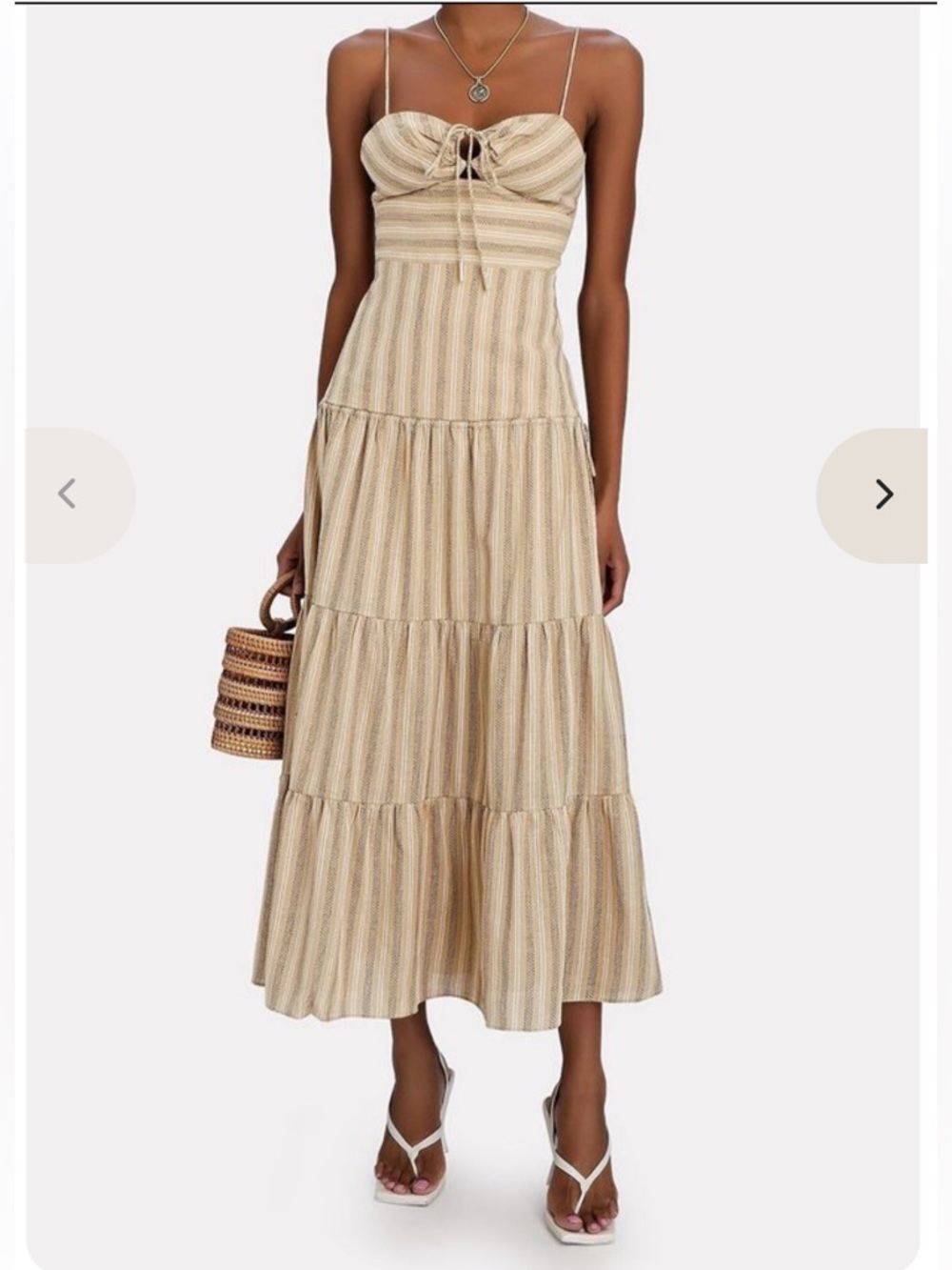 SIGNIFICANT OTHER
JORDAN DRESS - ALMOND/ BLACK STRIPE - Picture 2 of 16